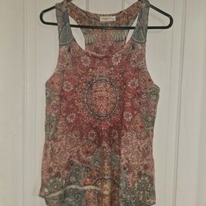Ginger G Women's Multicolor Paisley Tank Top